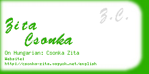 zita csonka business card